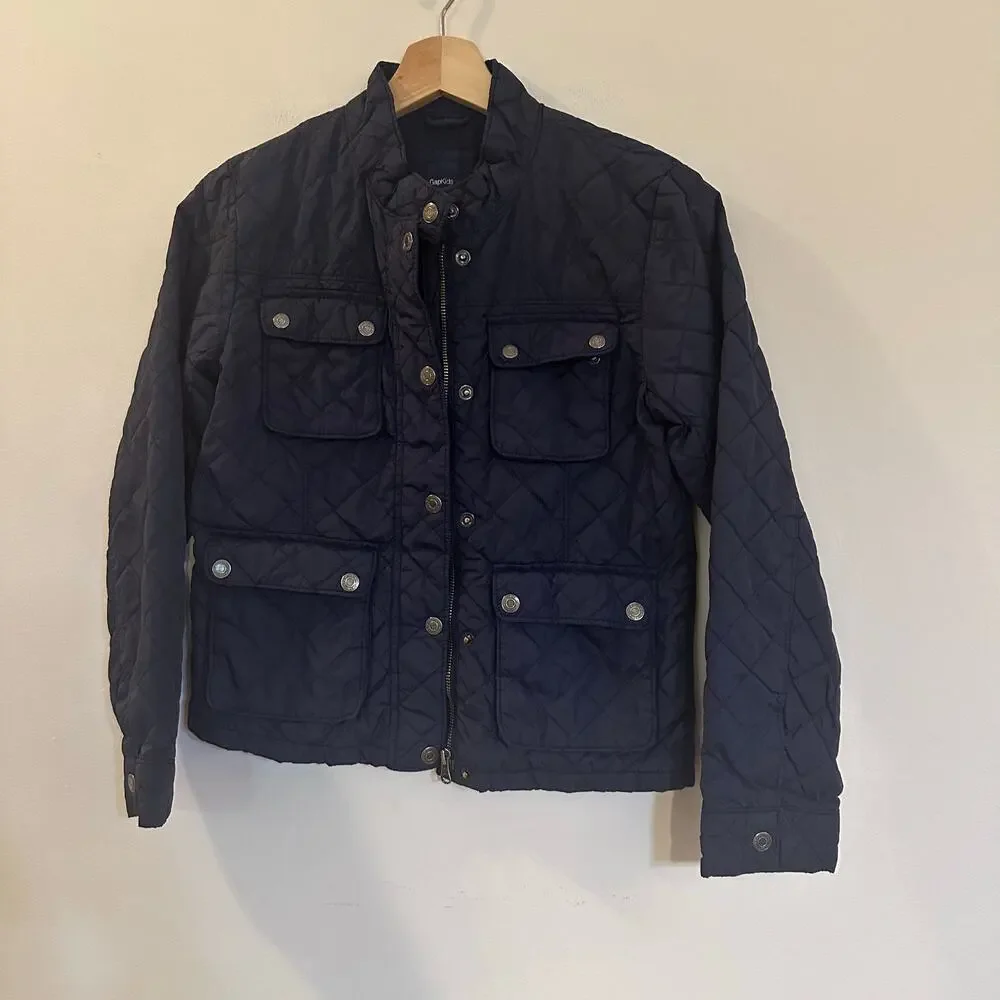 Gap Kids Navy Blue Barn Jacket sz XL (12) Blue Quilted Jacket